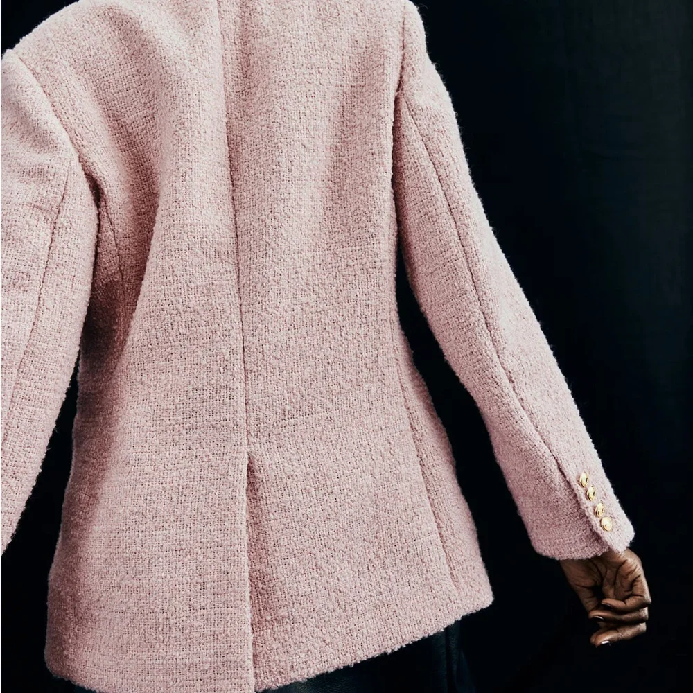 H&M Textured Weave Tweed Blazer - Picture 2 of 10